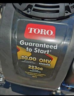 New Toro 223cc lawnmower