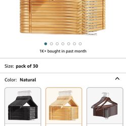 Natural Wood Hangers 
