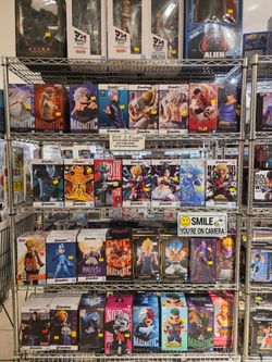 Anime figures, funko pop, manga, collectibles, marvel DC anime. Comics