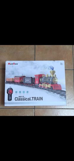 Hot Bee Train Set, Remote Control Train Toys with Smoke, Lights and Sound
Toy Train Set for Under Christmas Tree, Toddler Model Trains for 3 4 5 6 7 8