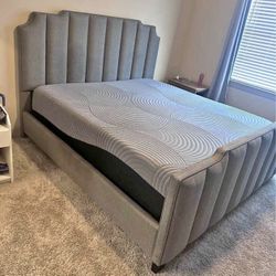 VELVET grey bed 🛌 🩶🩶