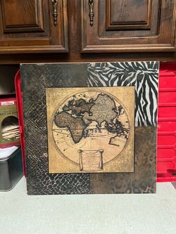Vintage World Map Wall Art