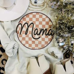 Checkered Mama Sweatshirt