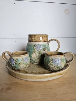 Hand-made Pottery tea set
