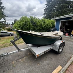 12’6” X 50” Drift Boat With Aluminum Trailer
