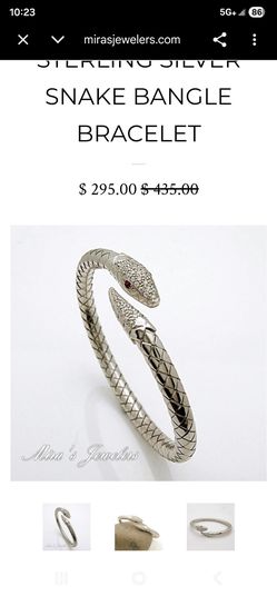 Brazalete de Sterling Silver 925 ban̈ada en oro dyadena hecho en Italy con piedras flexible