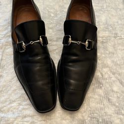 Gucci Horsebit Men’s 11.5D Vintage Leather Loafers (Black)
