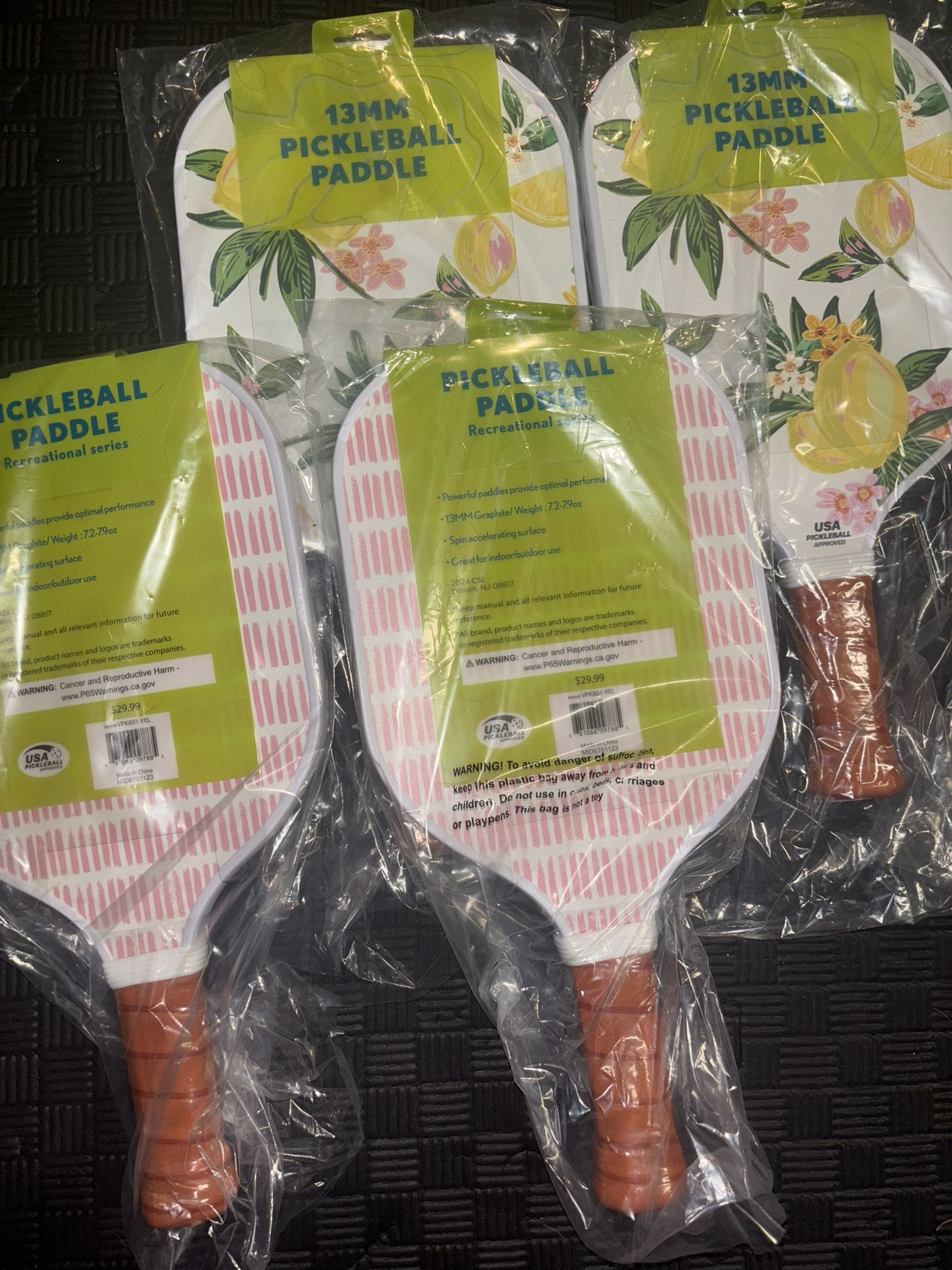 Pickleball Paddles! New! Each Retails For $30