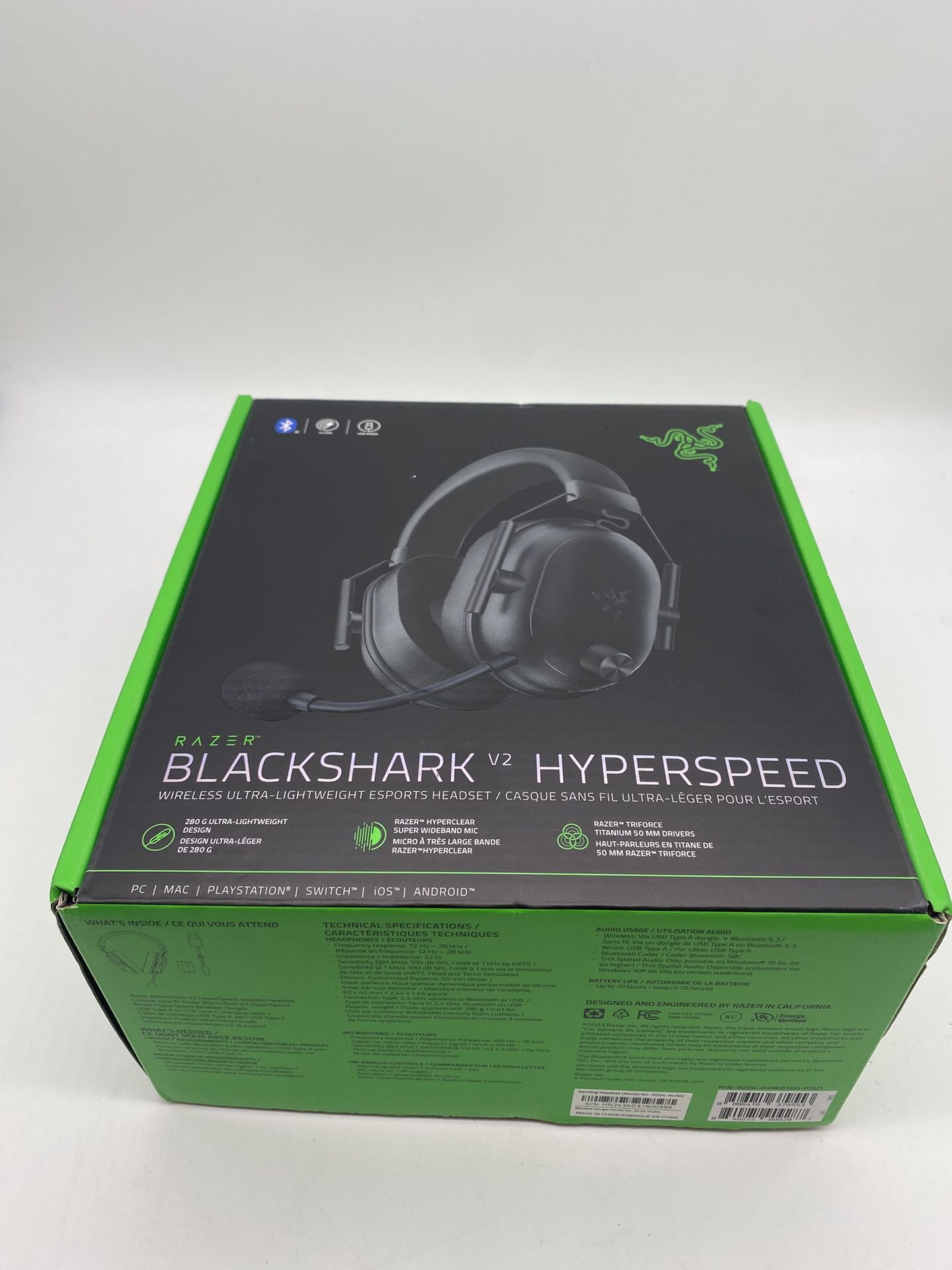 Razer BlackShark V2 HyperSpeed wireless gaming headset