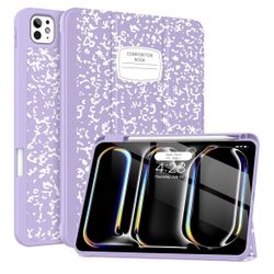 Book Lilac Soke iPad Pro 11" Case (M4) 5th Gen 2024 with Pencil Holder