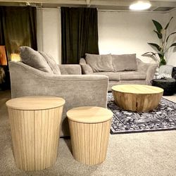 Transitional Style Sofa & Loveseat