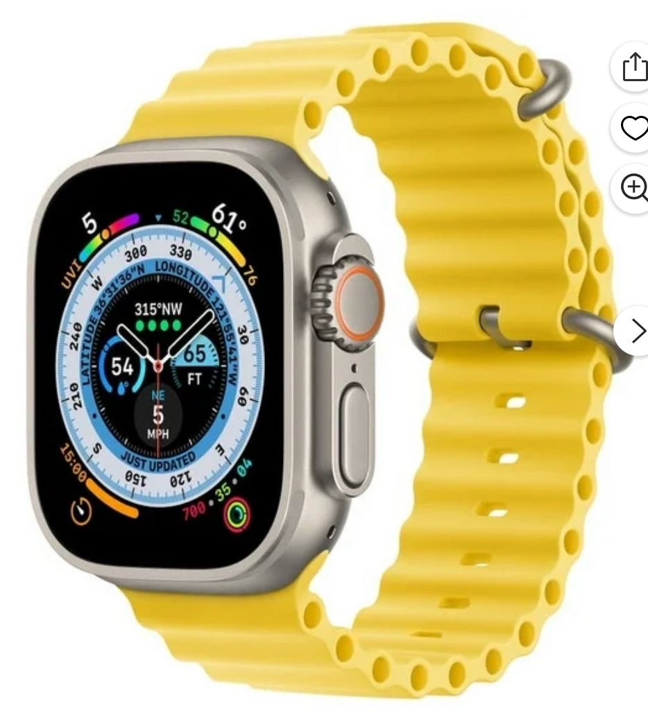 Apple Watch ultra 1st gen with brand new Ocean Yellow band.