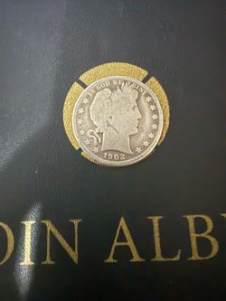 1902 Barber Half Dollar Silver Coin