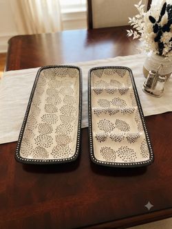 Baum Dishwasher Safe Ceramic Serving Set in Black, 2-Piece