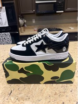 Black & White Bapesta Sneakers