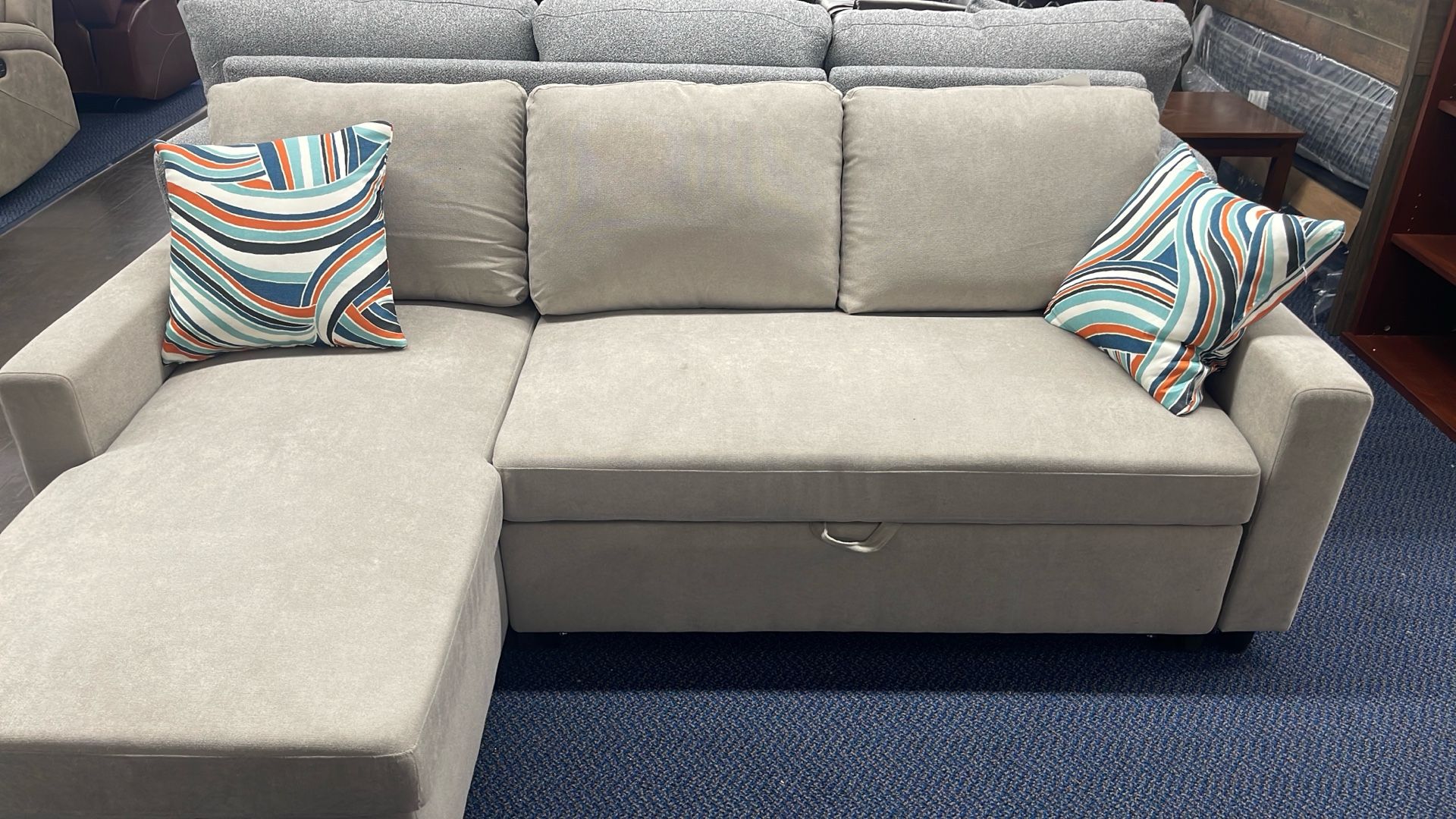 Sectional With Pull Out Bed And Storage Chaise