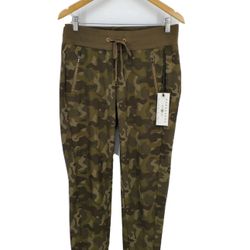 New Marrakech Womens Camo Athletic Jogger Pants Zip Pockets Size 10
