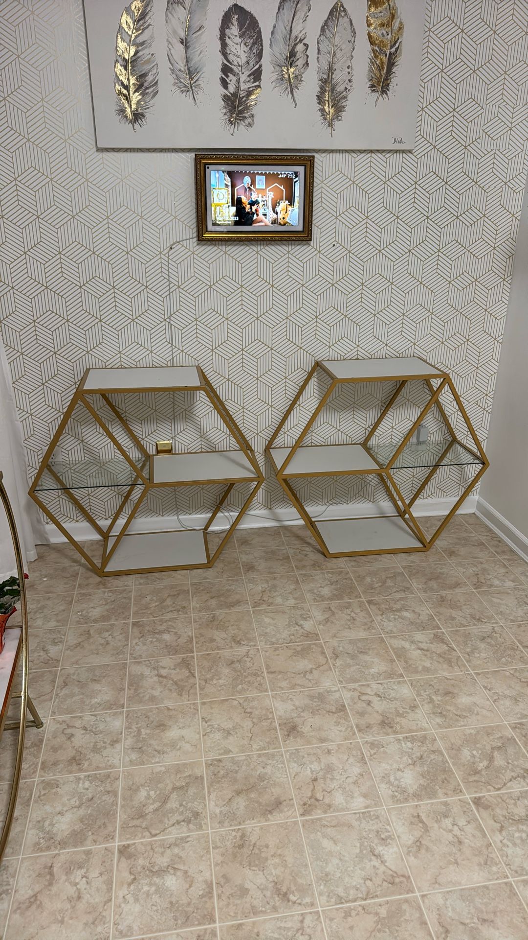 Gold Stackable Shelves