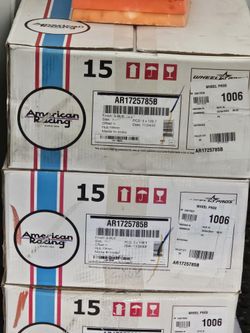 Qty 4 - New In Box 15x7 American Racing rims