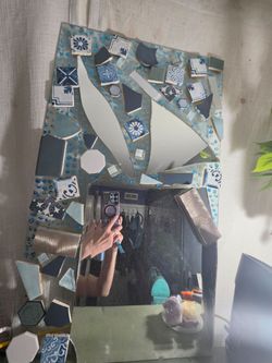 Mosaic hobo style mirror/ decoration