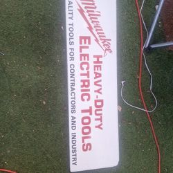 3 Milwaukee tool signs steel