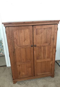 Broyhill solid wood TV console.