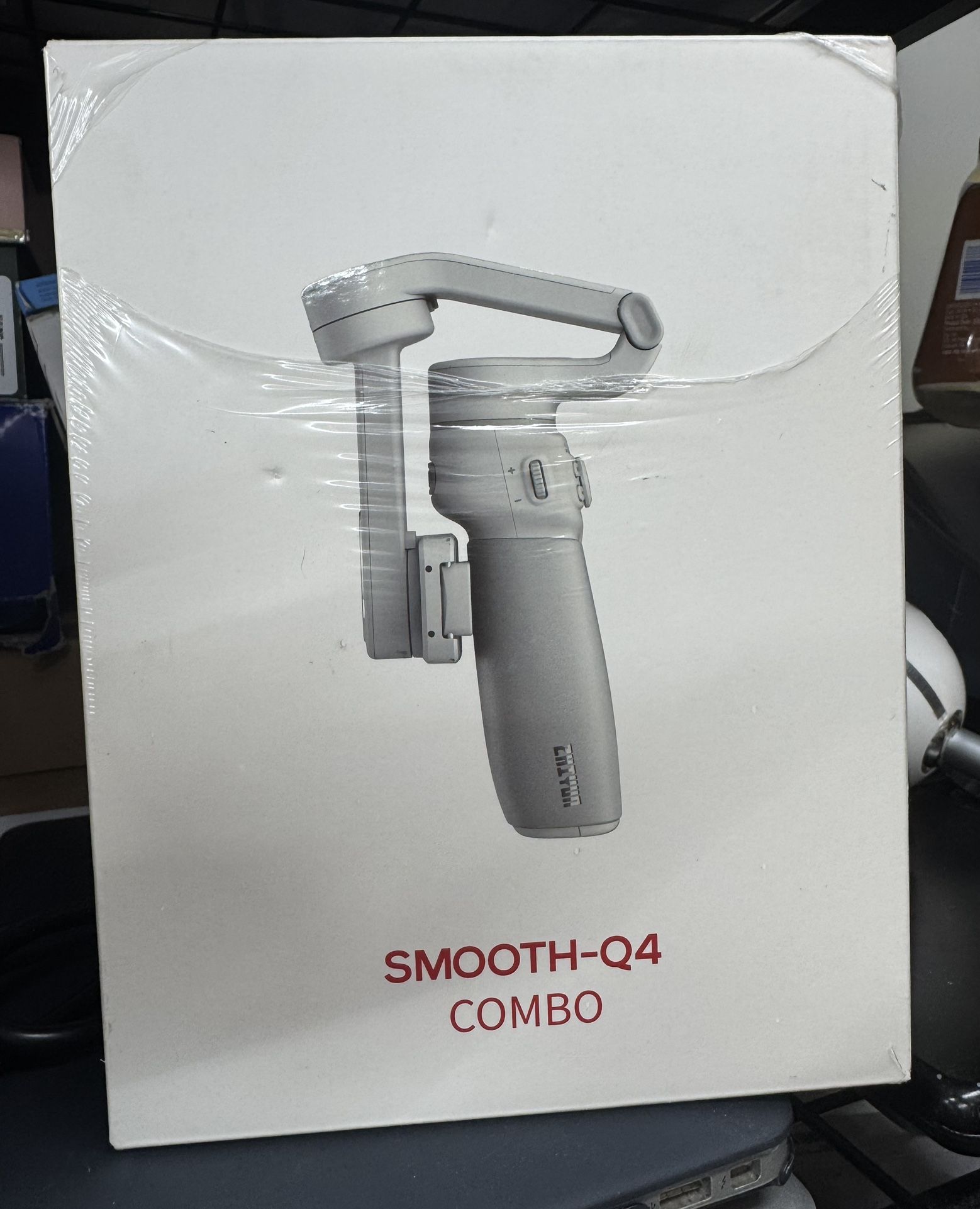 ZHIYUN Smooth Q4 Combo Gimbal Stabilizer, 3-Axis Smartphone Phone Gimbal, Built-in Extension Rod, Foldable and Portable, Android and iPhone Gimbal, Vl