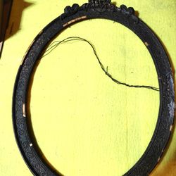 Antique Wood Oval Frame