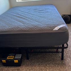 Full-size mattress with platform
