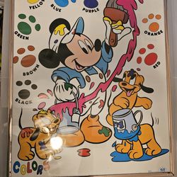 Vintage Disney Mickey Mouse Colors Litho Poster OSP Publishing