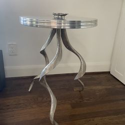 Silver Horn Leg Side Table