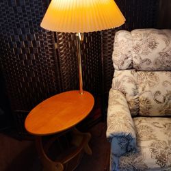 Lamp With Side Table And Magazine Rack