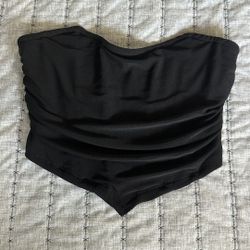 Black Strapless Top