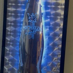  rare vintage Michelob light stainless steel and neon light
