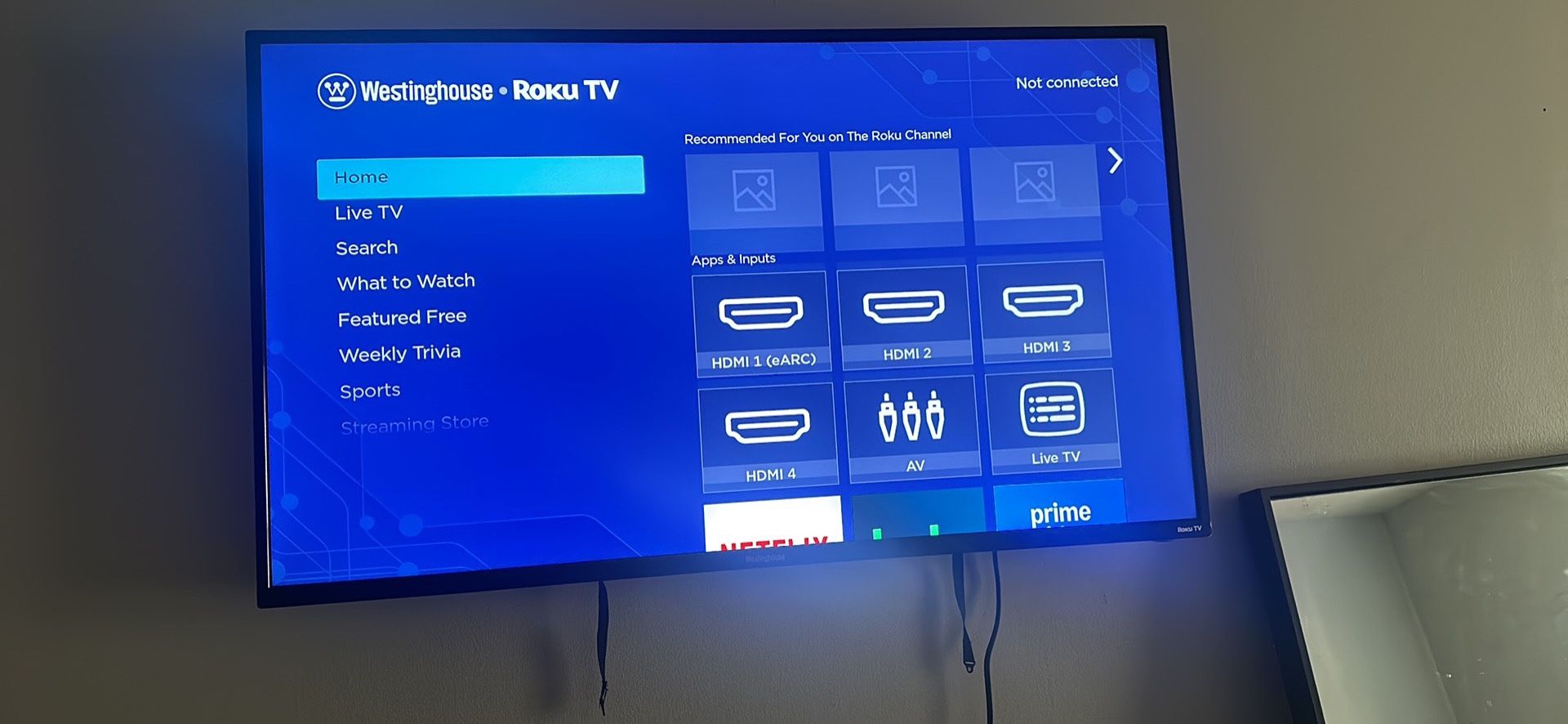 Westinghouse 43” tv