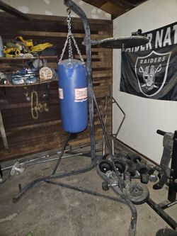 Punching Bag Stand With Punching Bag