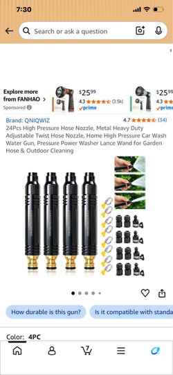 New 24 piece high presser hose nossle