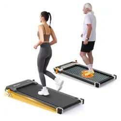 Akluer 520 Dual-Sided Under Desk Treadmill with Shiatsu Foot Massager, Incline 2.5 HP Quiet Motor and LED, Black 
