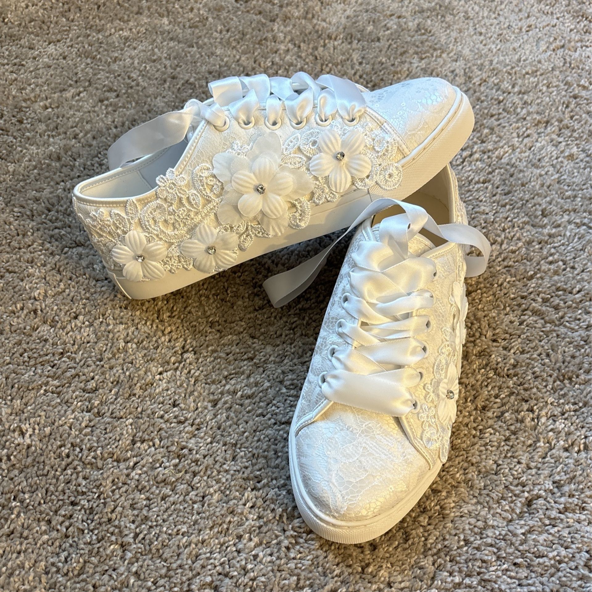 Wedding Sneakers For Bride - Size 7.5-8