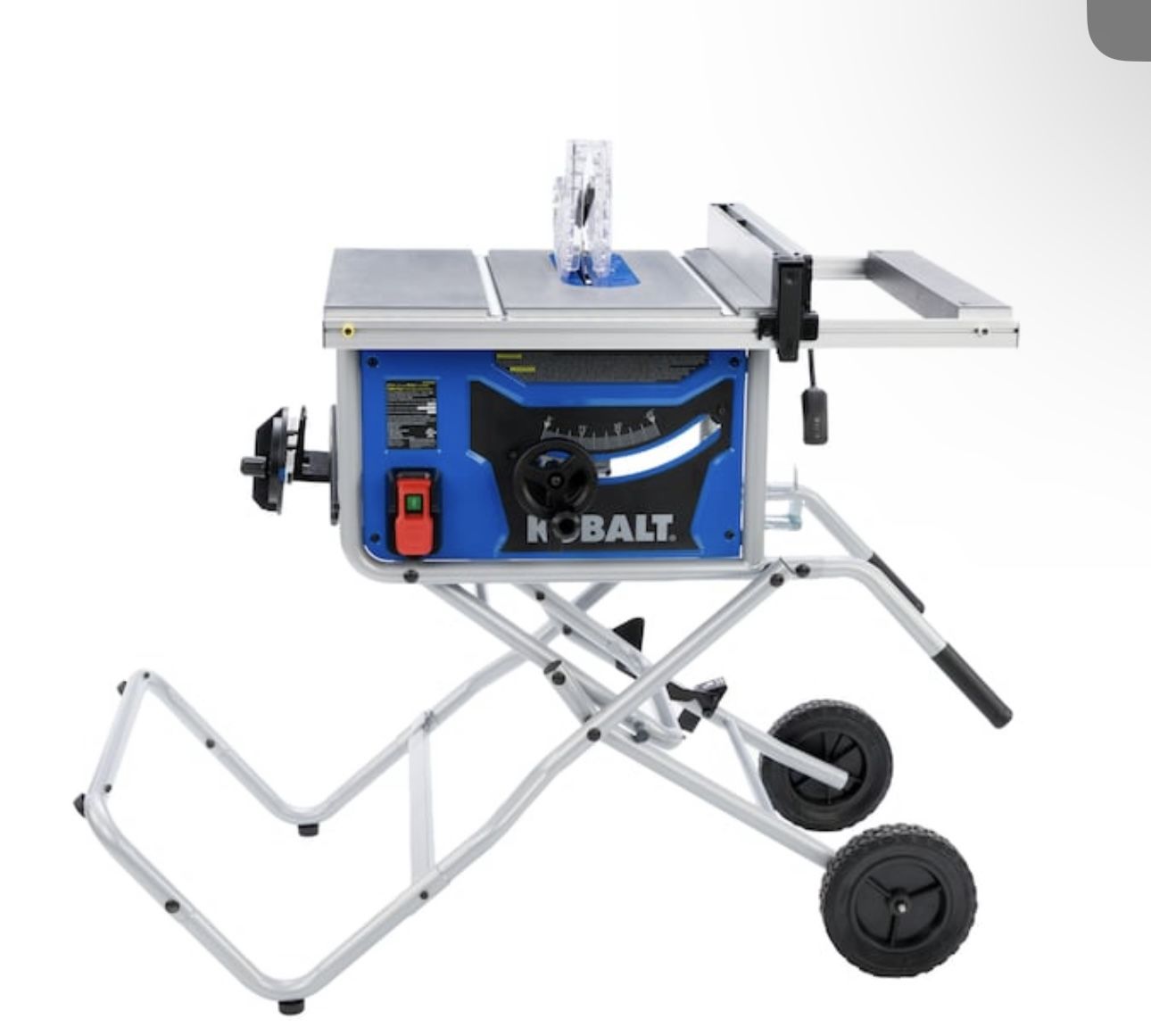 KOBALT 10 IN 15AMP 120V TABLE SAW WITH STAND