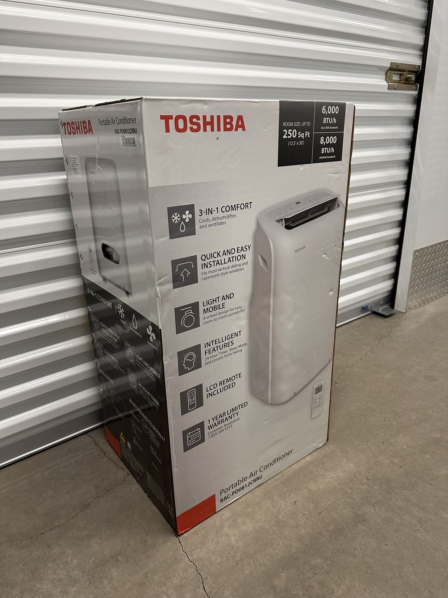 Brand New 8,000 BTU Toshiba Portable Air Conditioner