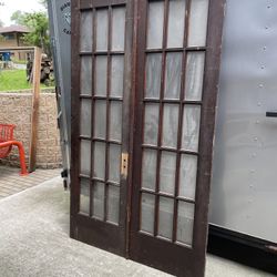 Antique French Doors With Hardware 