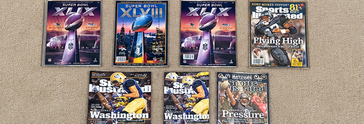 Seattle Seahawks & Super Bowl XLIX Memorabilia Lot – Game Programs & Sports Illustrated Magazines
