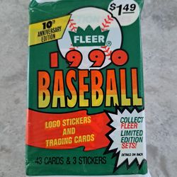Fleer 10th Anniversary 43 Baseball Cards