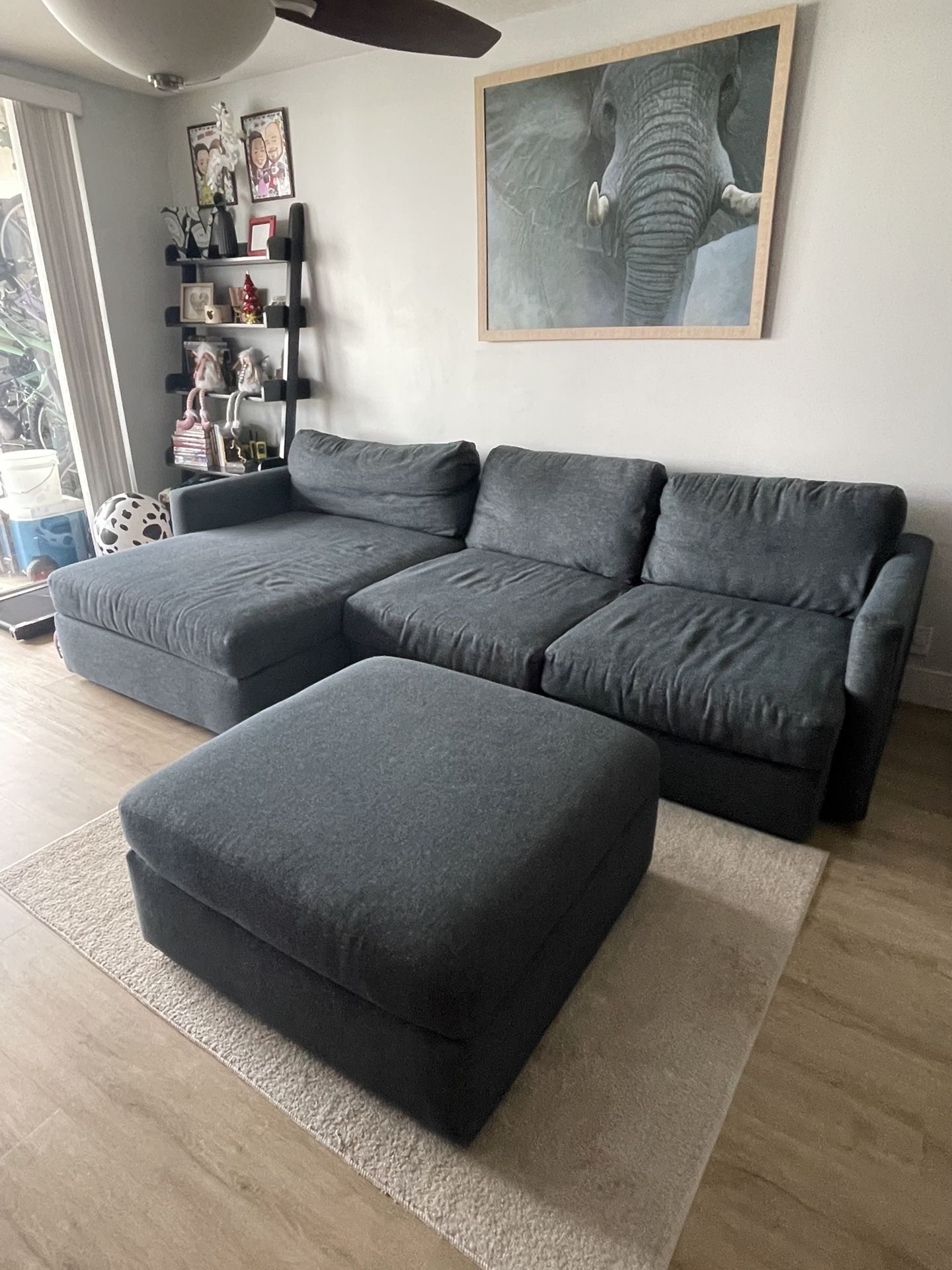 Sectional - Oversized Couch With Ottoman