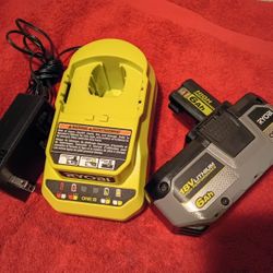 18 Volt Ryobi 6.0 Battery And Charger $$100 Fijo