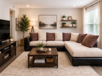 Modern L-Shaped Sectional Sofa – Chaise Lounge – Great Condition