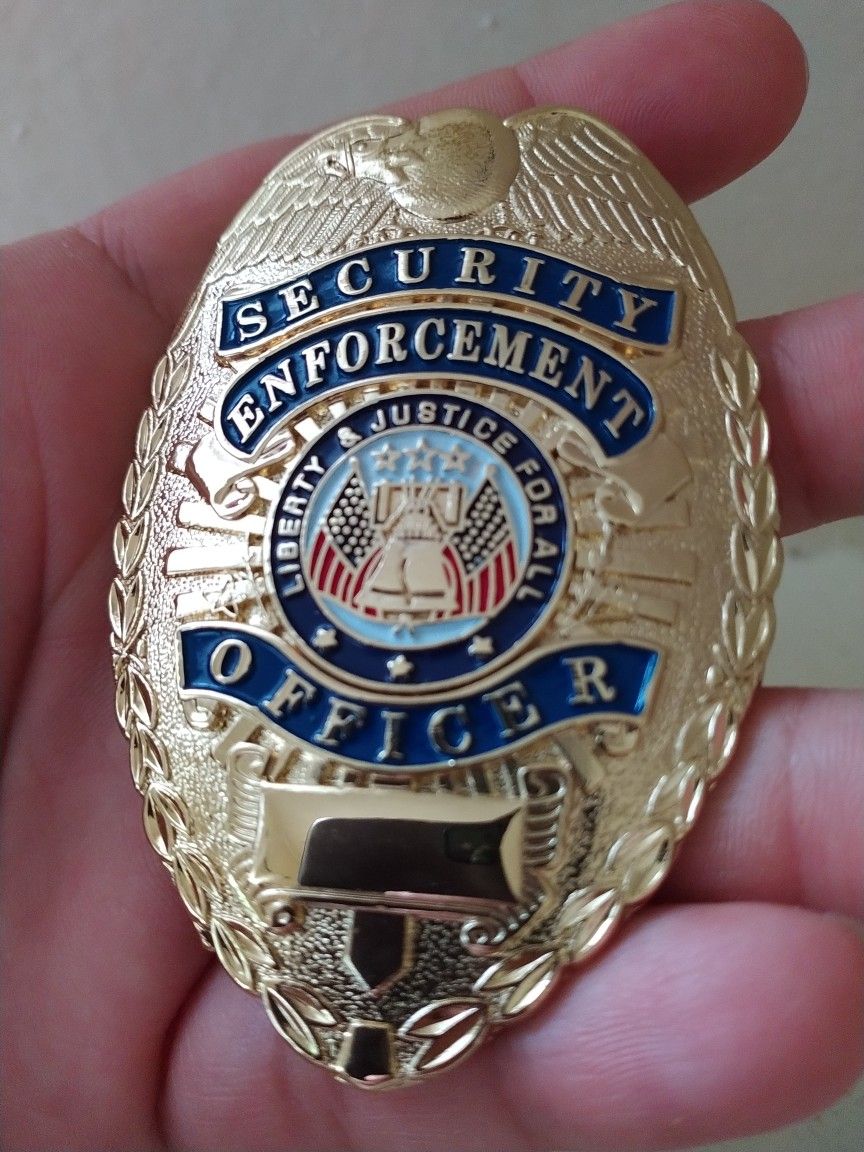 Security Guard Officer Metal Plate