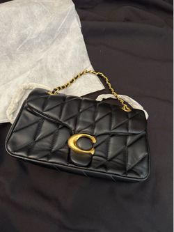Coach Studio Shoulder Bag Quilted Black Leather with Gold Hardware