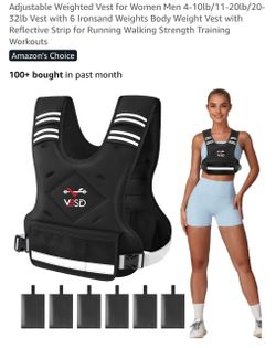 VBSD Adjustable Weighted Vest with Iron Weights